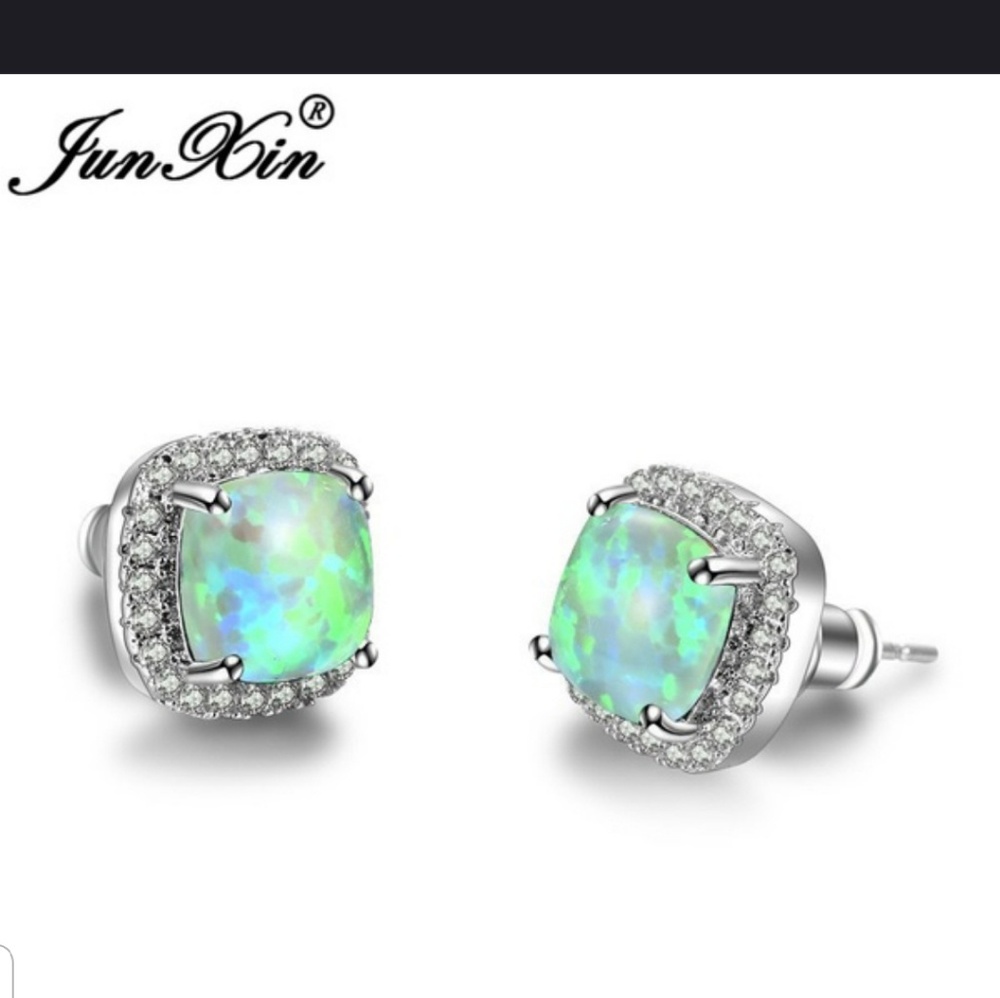 925 SS Fire Opal CZ Earrings